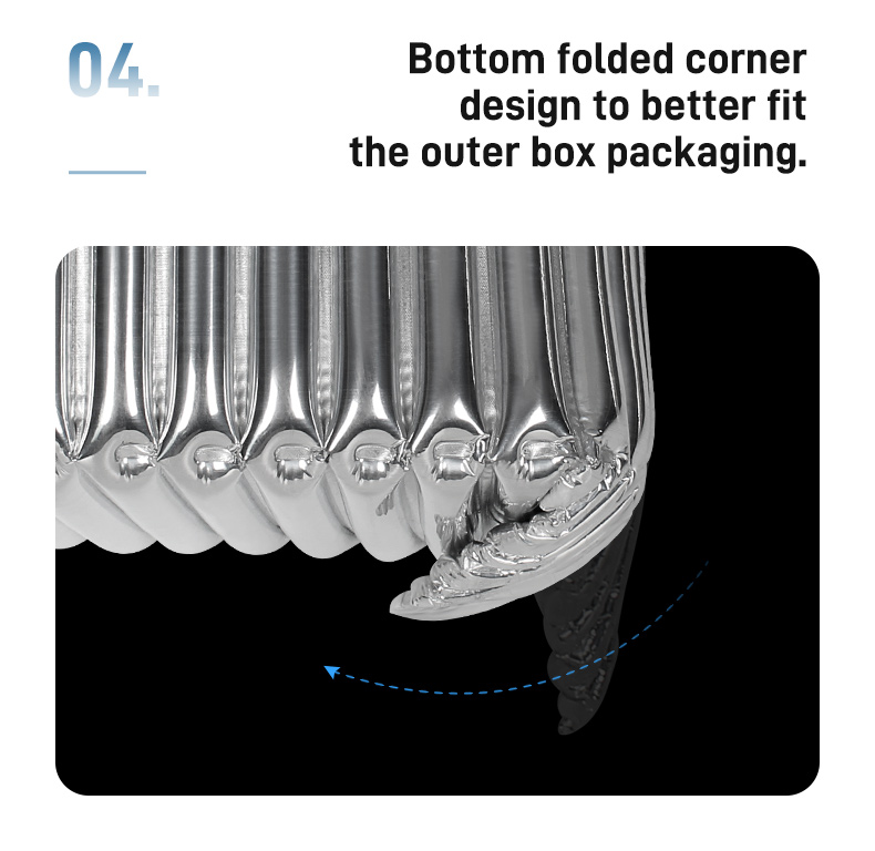 Aluminum-coated air column bag features