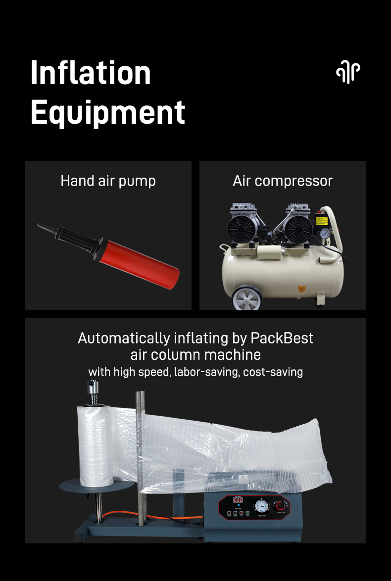 Aluminum-coated air column bag inflation equipment