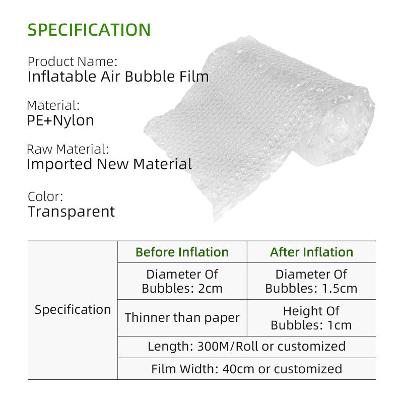 PA Nylon Air Bubble Cushion Roll Packaging
