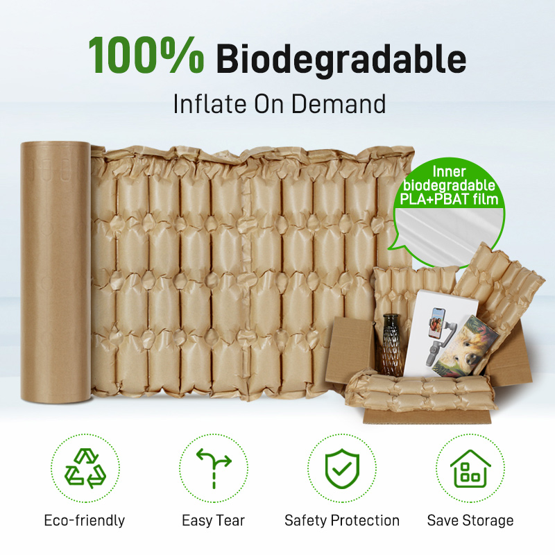 thumbnail interactive-video image 1 of Viecam 4-Pack Air Pillow Cushion Bubble Film – 984ft X 8in X 8in – For Packaging 1 of 4
