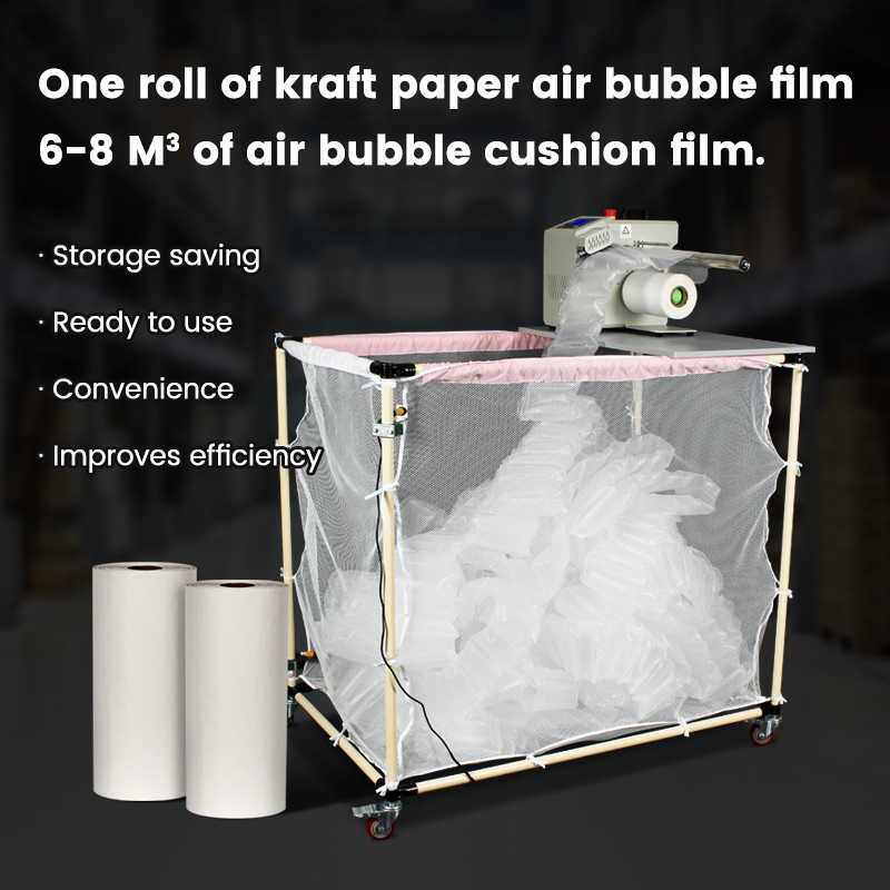White Paper Air Bubble Pack Roll
