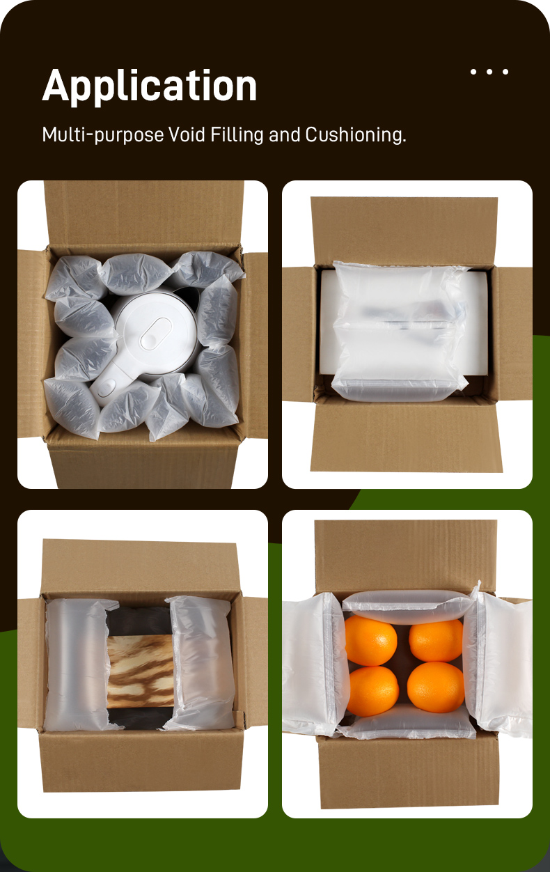 Biodegradable air pillow packaging application