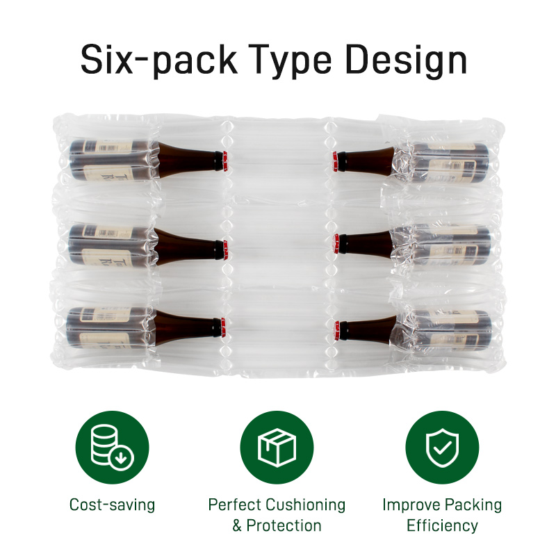 Six-Pack Wine Air Column Pouch Bag