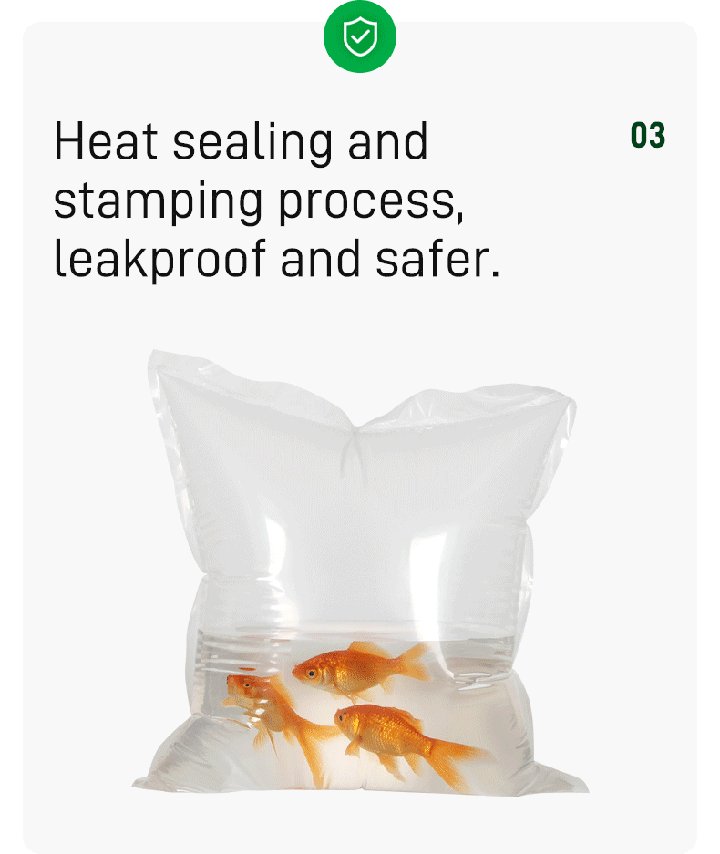 Live fish transport bag features