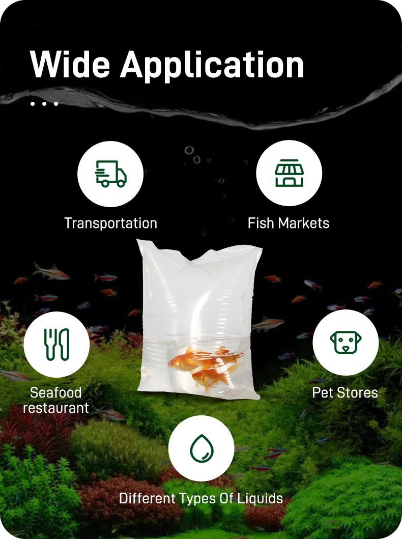 Live fish transport bag applications