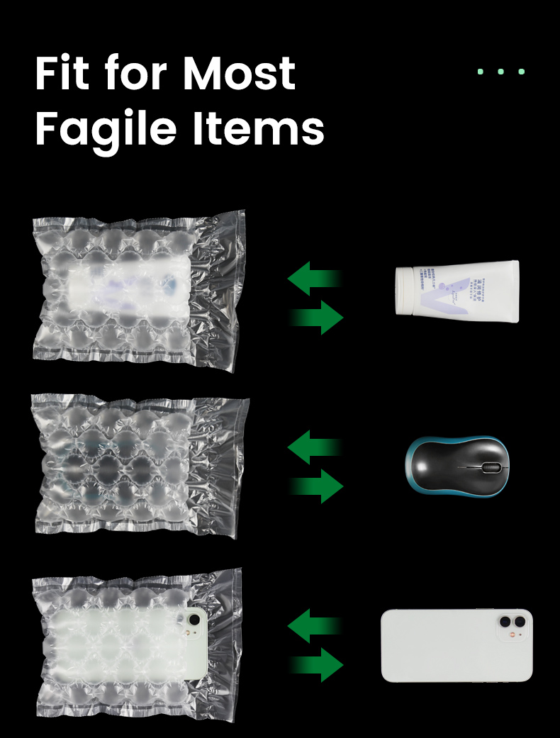 Air bubble bag roll applications