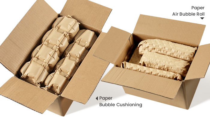 Application of paper bubble cushioning and paper air bubble roll