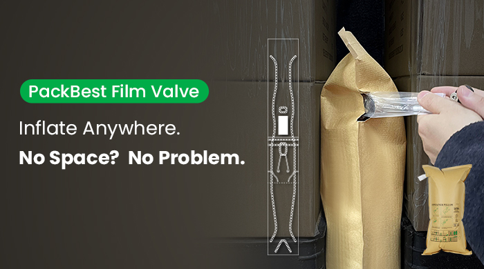 Film valve air dunnage bag