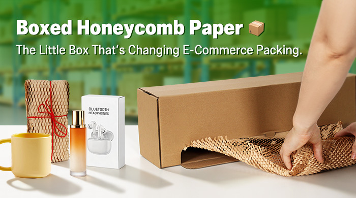 Boxed honeycomb paper
