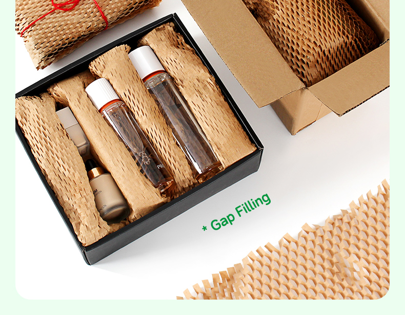 Features of boxed honeycomb paper