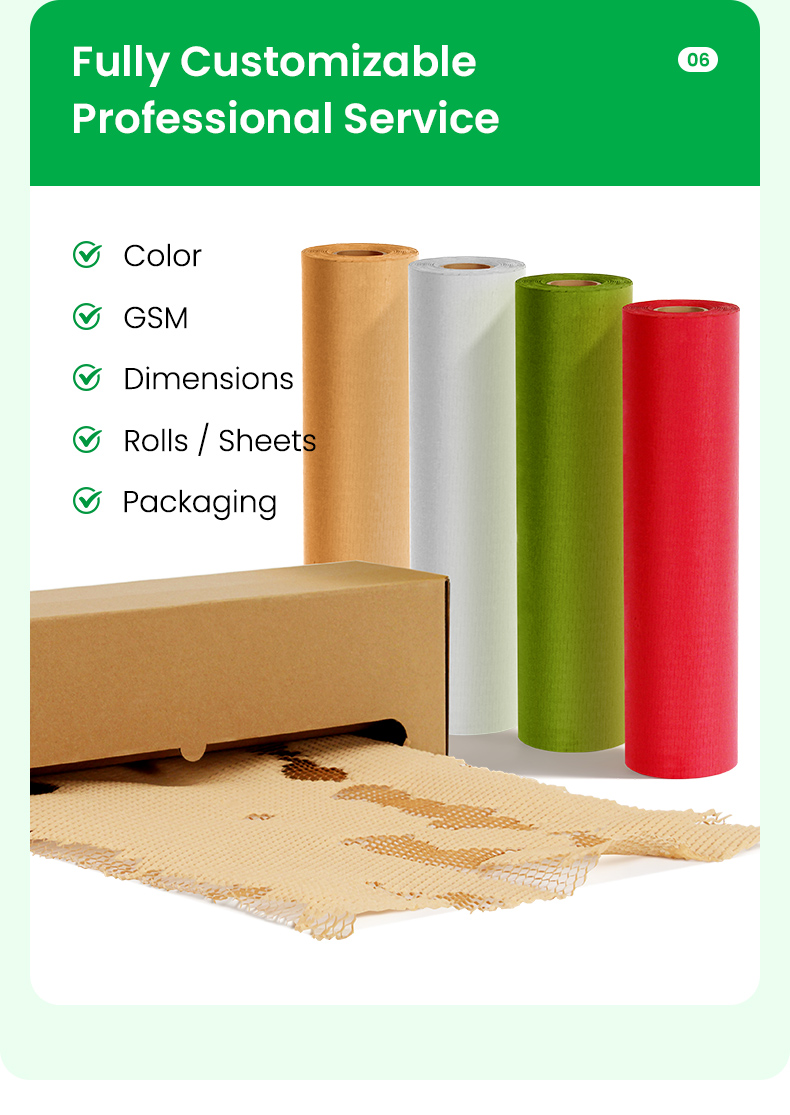 Features of boxed honeycomb paper