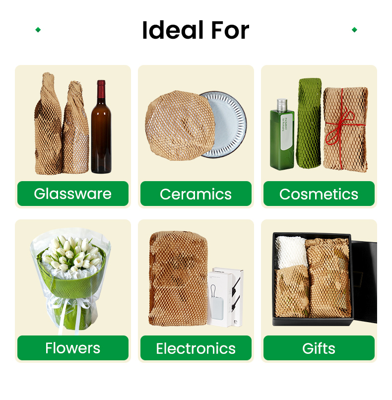Applications of boxed honeycomb paper