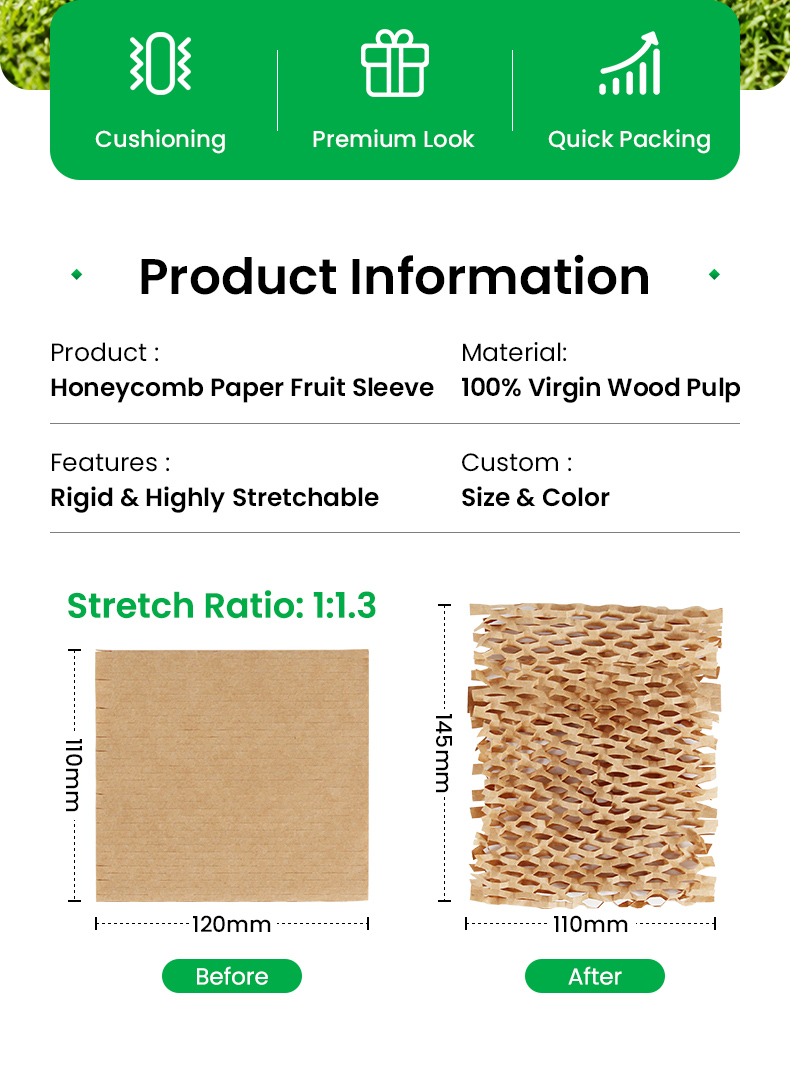 Infomation of fruit honeycomb paper sleeve
